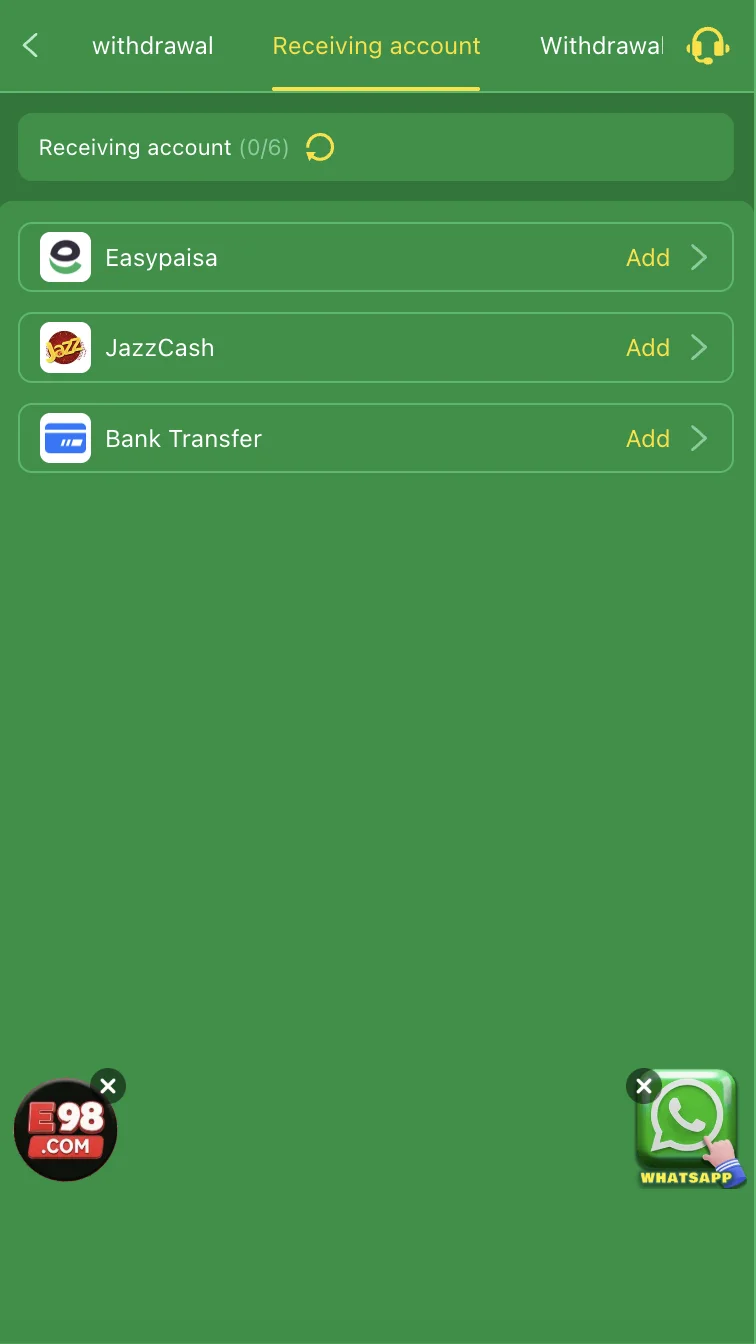HD77 Game withdrawal screen showing processing status and payout amount