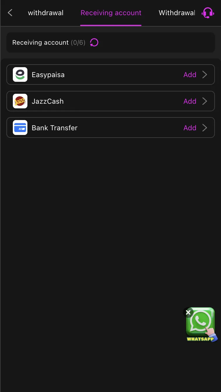 ZS777 Game withdrawal screen showing Rs 500 minimum and processing time